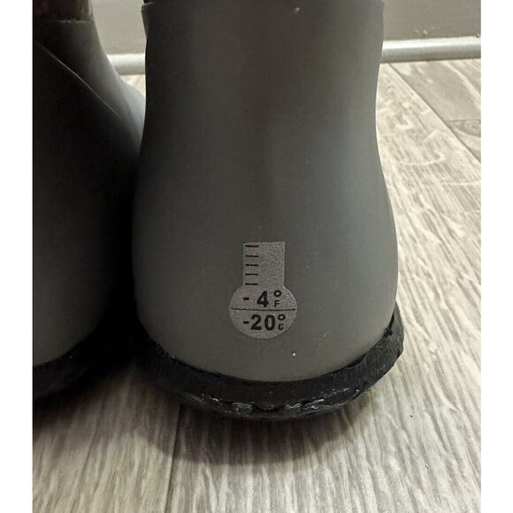 Bogs Youth York Star Heart Mid Calf Grey Pull On Rubber Rain Boots Sz 1 - Picture 7 of 9